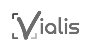Logo en échelle de gris de la marque Vialis