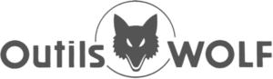 Logo en échelle de gris de la marque Outils Wolf